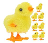 MOLUCKFU 10Pcs Wind Up Chick for Adorable Chick-shaped Playthings with Manual Clockwork Plastic and Plush Material Fun Walking Action for S Party Favors and Home Decoration