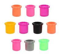 MOLUCKFU 10pcs Wireless Microphone Silicone Bottom Sleeve Protection with Bump and Fall Resistance for Secure Mic Use in Performances and Events Random Color