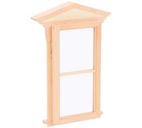 MOLUCKFU 12 Scale Miniature Dollhouse Furniture Set, DIY European Style Mini House Props Windows and Doors, Wooden Mini House Accessories for ’ Play and Decoration