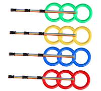 MOLUCKFU 12pcs Boy Girl Anti-Lost Walking Ropes with Handles for Preschool and Kindergarten Safety Leashes for Toddlers Red Yellow Blue and Green Colors Outdoor Activities and Group