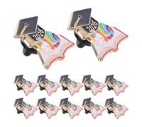 MOLUCKFU 12pcs Class of Graduation Hat Pins with Colorful Cat Brooch Metal Lapel Badge for Students Teachers Caps Gowns Backpacks Ceremony Keepsake Graduation Celebration Accessory