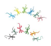 MOLUCKFU 12pcs Realistic Lizard Models Plastic Reptile Figures Educational for Sensory Development Safe Non-electronic Creative Play Collection