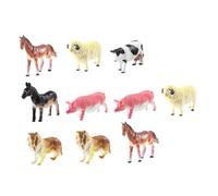 MOLUCKFU 12pcs Simulated Farm Animal Figurines for Lightweight PVC Figures with Vibrant Colors and Realistic Textures Educational Playset for Imaginative Learning and Farm Decor