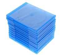 MOLUCKFU 12pcs Soft Plastic CD Dvd Disc Storage Boxes with Cover Sleeves, Rectangular Optical Media Organizer Cases for Media Protection and Car Audio Accessories in Uk