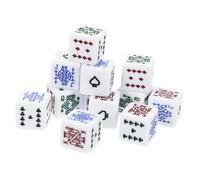 MOLUCKFU 16Pcs Acrylic Poker Dice White Square Corner Liars Dice Game Props Lightweight Portable Party Supplies for Bar Game Fun