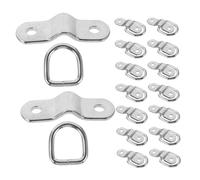 MOLUCKFU 16pcs Heavy Duty Surface Mount D Rings Tie Down Anchors Hooks for Trailer Camper Truck Fit for Rv Suv Pickup Fast Install Brackets for Secure Cargo Lashing and Load Management