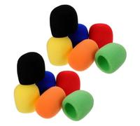 MOLUCKFU 18pcs Microphone Sponge Vibrant Windscreen for Handheld Stage Mics Lightweight Easy to Install Compatible Microphones Colors