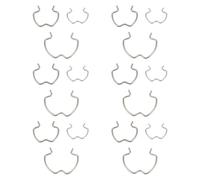 MOLUCKFU 18Pcs Transmission Cooler Line Clips Set, Alloy Metal Quick Release Retainer Clamps 3/8, 1/2, 5/8 Inch, Heavy Duty Transmission Oil Cooler Fitting Lock for Automotive Repair and