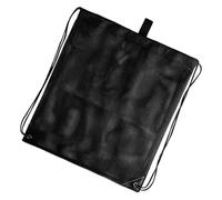 MOLUCKFU 1pc Drawstring Storage Bag Lightweight Mesh Pouch for Daily Use Portable Black Net Bag Dual Straps for Stationery Cosmetics Travel Essentials and More