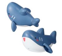 MOLUCKFU 2 Pcs Clockwork Shark Bath for Cartoon Wind-up Swimming Safe Hand Grasping Bathtime Entertainment No Battery Required Blue
