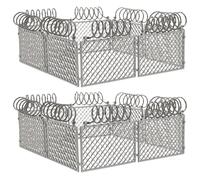 MOLUCKFU 2 Set Plastic Miniature Fence for Military Scene Layouts Safe Smooth Edges Realistic War Diorama Accessories for DIY Micro Landscape Decor and Dollhouse Projects