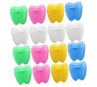 MOLUCKFU 20pcs Boys and Girls Tooth Keepsake Box Teeth Organizer for Boys Girls Mini Flower-Shaped Storage Easy Open Design Memory Container for