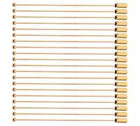 MOLUCKFU 20pcs Metal Jewelry Making Pins Long Brooch Pin Needle with Stopper for Crafts Sewing Thick Fabrics Lapel Stick Ends