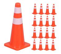 MOLUCKFU 20pcs Mini Traffic Signs Set Educational Construction Cones and Road Indicators for Interactive Family Play Learning Safety Role-playing Tool