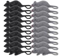MOLUCKFU 20pcs Realistic Rat Set Miniature Fake Mice Model Plastic Halloween Prank Decorations for Party Props in Black and Grey Colors