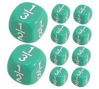 MOLUCKFU 20pcs Rounded Fraction Dice for Multi Sided Learning Tools for Classroom Teaching Enhance Fraction Skills and Calculation Abilities Safe Design