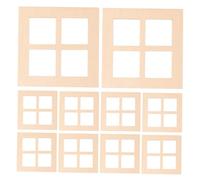 MOLUCKFU 20pcs Scale Design Small Windows for House DIY Tiny Dollhouse Furniture Accessories Model Building Decor Indoor Outdoor Use