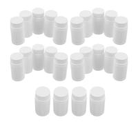 MOLUCKFU 24pcs PE Medicine Bottles with Screw Caps Wide Mouth Plastic Containers for Tablet Capsule Storage Refillable Portable Pill Holders for Travel and Home Organization