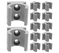 MOLUCKFU 24Pcs U-Shaped Plastic Pipe Clamps for Wheelchair Toilet Seat Cushions Chair Cylinder Clamps Grey Wheelchair Toilet Seat Bracket Clips for Elderly Raised and Bedside Use