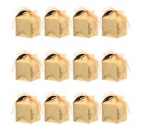 MOLUCKFU 25pcs Gold Cut Maple Leaf Paper Candy Boxes Wedding Party Favour Boxes Small Treat for Wedding and Celebration Packaging