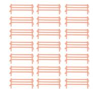 MOLUCKFU 25Pcs Miniature Farm Fences Set, Beige Micro Landscape Decor for Dollhouse, Mini Garden Simulation Fence Accessories for Fairy Garden and Scenes