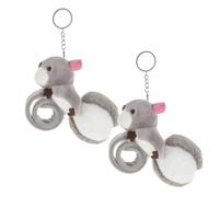 MOLUCKFU 2pcs Animal Slap Bracelets Squirrel Plush Snap Bands Soft Comfortable Party Favor