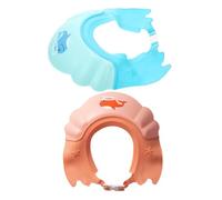 MOLUCKFU 2pcs Baby Shower Cap Bonnet for Kids Toddler Waterproof Hair Washing Hat with Adjustable Ear Shield Protection Bath Visor for Boys and Girls