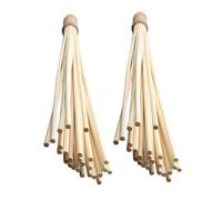 MOLUCKFU 2PCS Bamboo Massage Roller Sticks Manual Back Neck Shoulder Leg Massager for Home Travel Stress Relief Traditional Guasha Therapy Tool