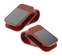 MOLUCKFU 2pcs Car Eyeglass Holder Carbon Fiber Pattern Sunglasses Clip for Sun Visor Secure Auto Eyewear Mount with Easy One-hand Operation Visor Glasses Hanger for Vehicle Interior