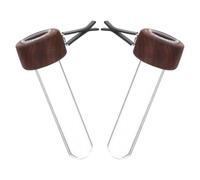 MOLUCKFU 2Pcs Car Vent Flower Vase with Black Walnut Round Clip - Mini Glass Air Outlet Decoration for Auto Interior, Car Ac Vent Clip Accessories Suitable for Fresh or Dried Flowers