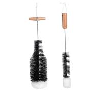 MOLUCKFU 2pcs Chimney Cleaning Brushes with Extended Reach and Sturdy Wood Handle for Efficient Cleaning Ovens and Grills, Made of Sturdy Wood and Stainless Steel