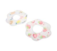MOLUCKFU 2pcs Cotton Gauze Bib Muslin Boy Girl Feeding Drool for Newborn Girl Boy Teething