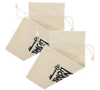 MOLUCKFU 2pcs Cotton Linen Drawstring Wine Bag Tote for Wine Bottles Rustic Housewarming Pouch Stylish for Christmas Parties and Home Use
