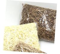 MOLUCKFU 2PCS Crinkle Paper Shred Bulk White Coffee for Gift Wrapping Basket Filling Box Filler Tissue Paper Shredded Packaging for Birthday Wedding Christmas
