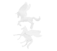 MOLUCKFU 2Pcs DIY Unicorn Painting Figurines for Unfinished Blank Horse Crafts for Creative Color Learning and Fine Motor Skill Development