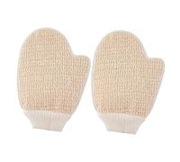 MOLUCKFU 2pcs Double-sided Exfoliating Shower Gloves Natural Sisal Body Scrubber Bath Mitts for Adults Deep Dirt Removal and Skin Renewal Multifunctional Cleaning Use