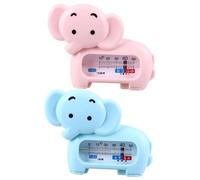 MOLUCKFU 2pcs Elephant Shape Bath Thermometer for Newborns Quick Accurate Water Temperature Measurement Adorable Cartoon Design Bath Device Safe Temperature Sensor
