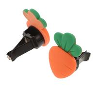 MOLUCKFU 2pcs Food Simulation Car Air Vent Clips with Built Fragrance Pads Easy Install Car Accessories for Women Cute Carrot Design Air Freshener Clips for Interior Decor