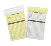 MOLUCKFU 2pcs Invoice Books with Two-Part Order Form and Carbonless Duplicate Copies for Restaurant and Office Business Efficient Order Management 100 Sheets 14x21cm