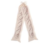 MOLUCKFU 2Pcs Linen Bread Bags with Drawstring Closure, Reusable Cotton-Linen Storage Bags for Homemade Bread and Baguette, Kitchen Bakery Food Storage, Coffee Color