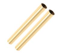 MOLUCKFU 2Pcs M10 Copper Hollow Threaded Lamp Stem Extension Rods for Wall Lamps Lighting Fixture Downrods Replacement Parts 100Mm Straight Tube for Table Accessories