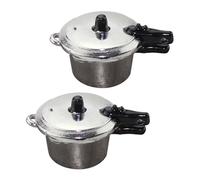 MOLUCKFU 2pcs Miniature Pressure Cooker Model for Dollhouse Kitchen, Simulation Kitchen Ornament with Vintage Design, Mini House Accessories for Pretend Play