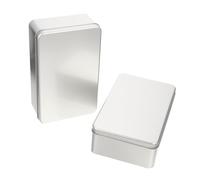 MOLUCKFU 2Pcs Multi-function Tinplate Candy Cases Portable Dessert Boxes for Cookies and Snacks Frosted Square Tiramisu Packaging with Reusable Food Storage