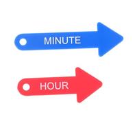 MOLUCKFU 2pcs Plastic Clock Hands for Teaching Telling Break-resistant and Hour Needles Educational DIY Clock Accessories for Learning and Math Skills Development