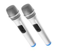 MOLUCKFU 2pcs Plastic Microphone Models Pretend Microphone for Boys and Girls Play and Singing