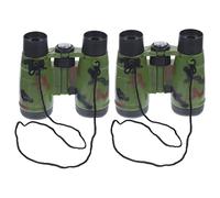 MOLUCKFU 2Pcs Portable Binoculars Camouflage Outdoor Exploration Accessories with Magnifying Compass for Boys and Wear-resistant S Telescope for Nature Adventures