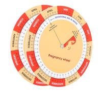 MOLUCKFU 2pcs Pregnancy Tracker: Fetal Development Chart Color Printed Paper Pregnancy Wheel for Expecting Moms Comprehensive Guide and Timeline