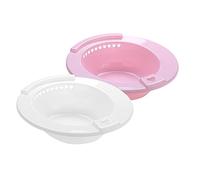 MOLUCKFU 2pcs Pregnant Protection Hip Bath Tub Toilet Sitz Bath Basins Squat Design Comfortable Contoured Edges for Women Elderly Convenient Basins