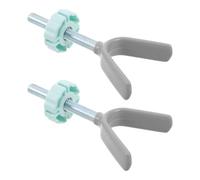 MOLUCKFU 2pcs Pressure Mounted Metal Threaded Screw Rods for Safety Gate Replacement Parts Sturdy Stainless Steel Spindle Rods Easy Install Non-punching Screws for Indoor Stair Railings and