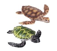 MOLUCKFU 2pcs Realistic Tortoise Figures Educational Ocean Animal Models for Large and Small Creature Decor